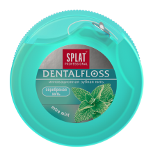 Зубная нить антибактериальная супертонкая МЯТА с волокнами серебра 30 метров Professional DentalFloss