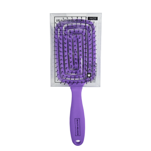 Расческа для волос массажная распутывающая ФИОЛЕТОВАЯ мини формат Massage Brush Mini Purple