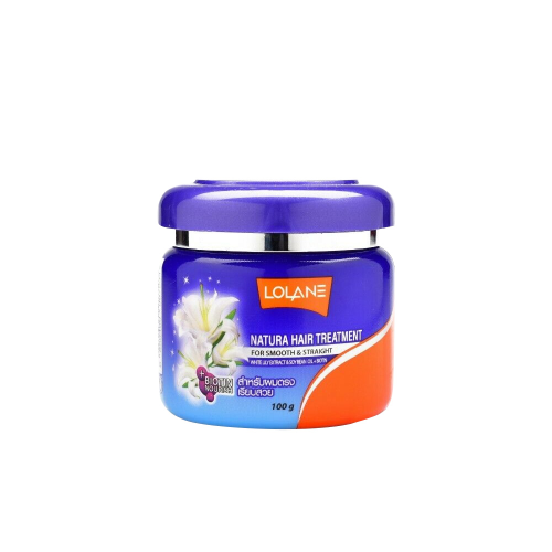 Маска для гладких и прямых волос с экстрактом белой лилии Lolane White Lily Extract+Soi Bean+Biotin