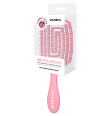 Расческа для сухих и влажных волос АРОМАТ КЛУБНИКИ лопатка Solomeya Wet Detangler Brush Paddle Strawberry