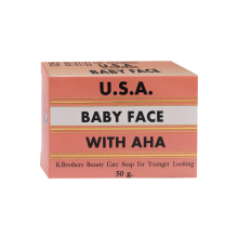 Мыло для лица Бэби Фэйс с AHA-кислотами, для возрождения и обновления кожи, от угрей и прыщей U.S.A. BIG M. K.BROTHERS Herbal Soap