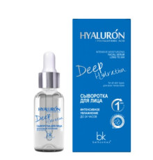 Belkosmex Сыворотка для лица HYALURON Deep Hydration Интенсивное увлажнение до 24 часов, 30 мл.