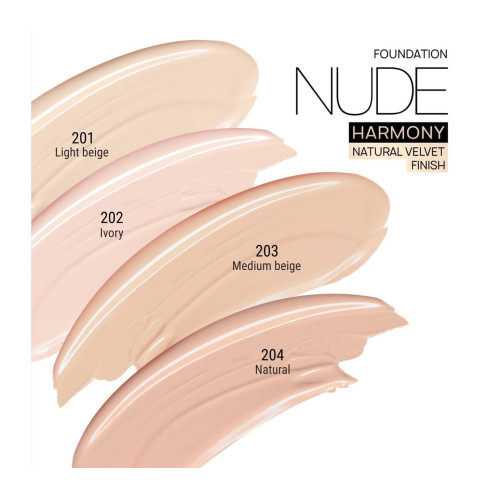 Тональный крем для лица Nude Harmony Тон 201, light beige