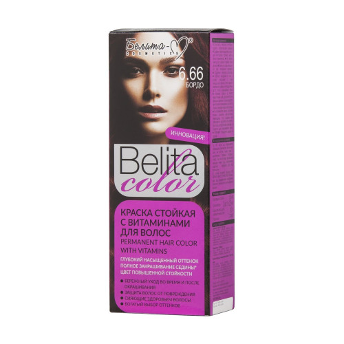 Краска для волос Belita Color Тон 6.66, бордо