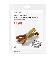 Маска для лица тканевая КРАСНЫЙ ЖЕНЬШЕНЬ Red Ginseng Solution Mask
