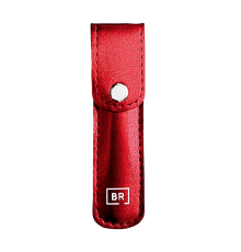 Пинцет для бровей скошенный КРАСНЫЙ в чехле Bevel-edged Tweezers In Carrying Case Red